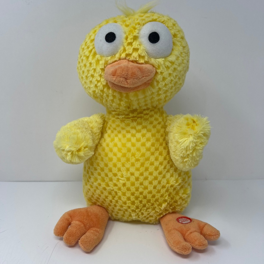 Hallmark Musical Duck Plush Yellow Waffle Texture Sound Button Easter Duckling - Picture 8 of 14